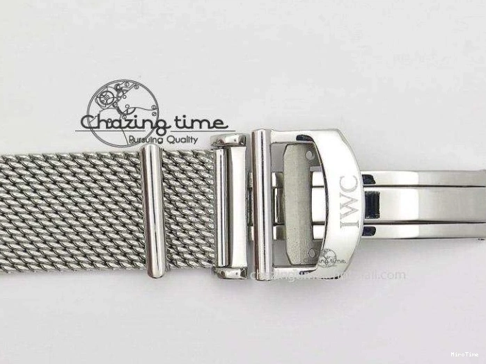 MIROTIME 0215 Portofino Chrono SS Black Dial on SS Mesh Bracelet A StreetReady 7399